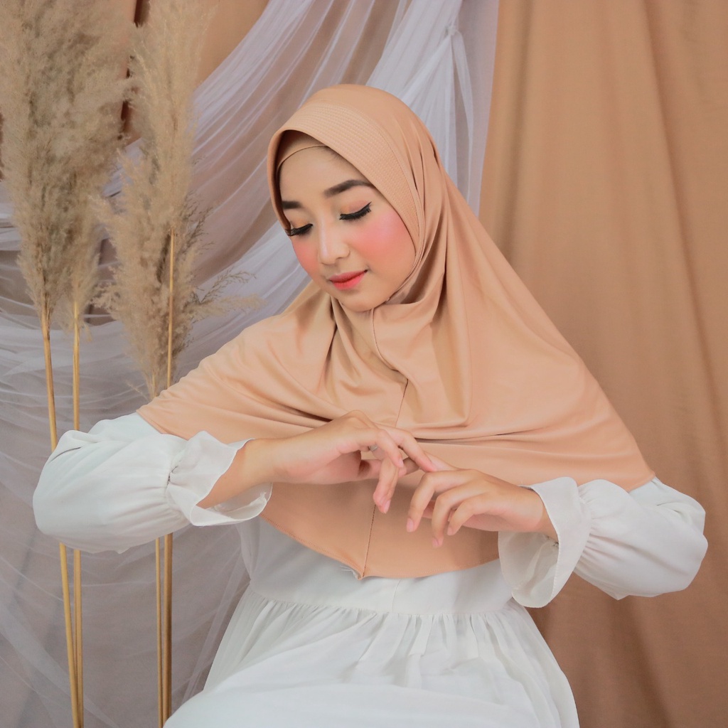 Jilbab Instan Hamidah Jersey Kerudung Olahraga Daily Termurah-5
