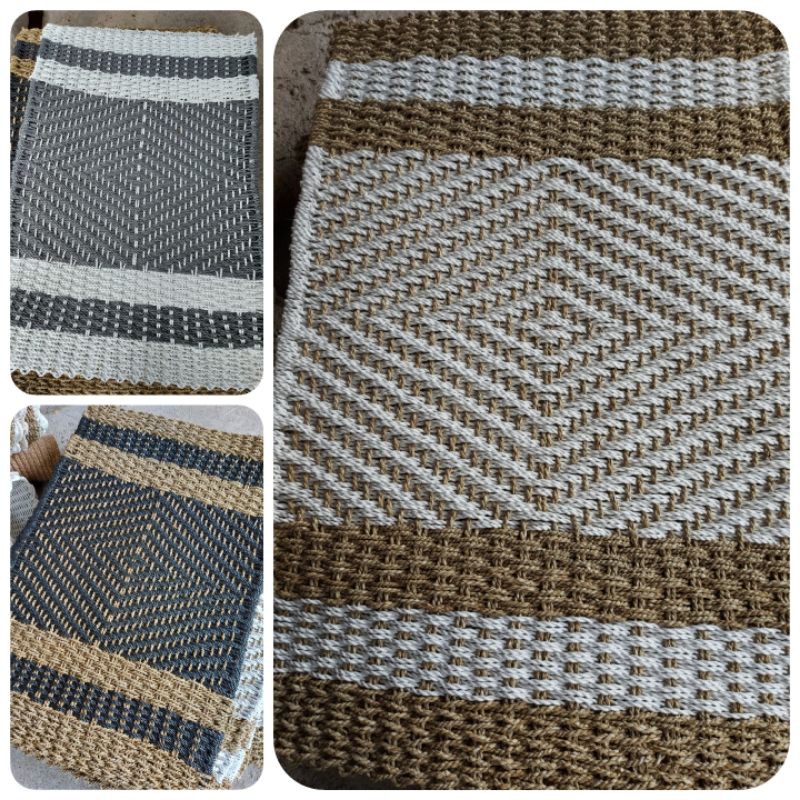 karpet rug anyaman kotak / alas duduk / tikar anyaman