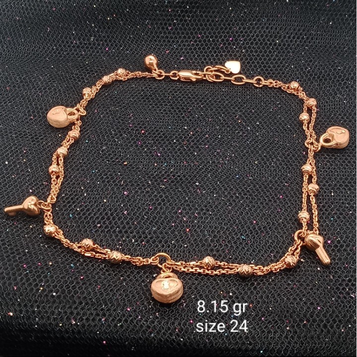 Gelang kaki Emas 17K - 8.15 gr Kadar 750 - 1133