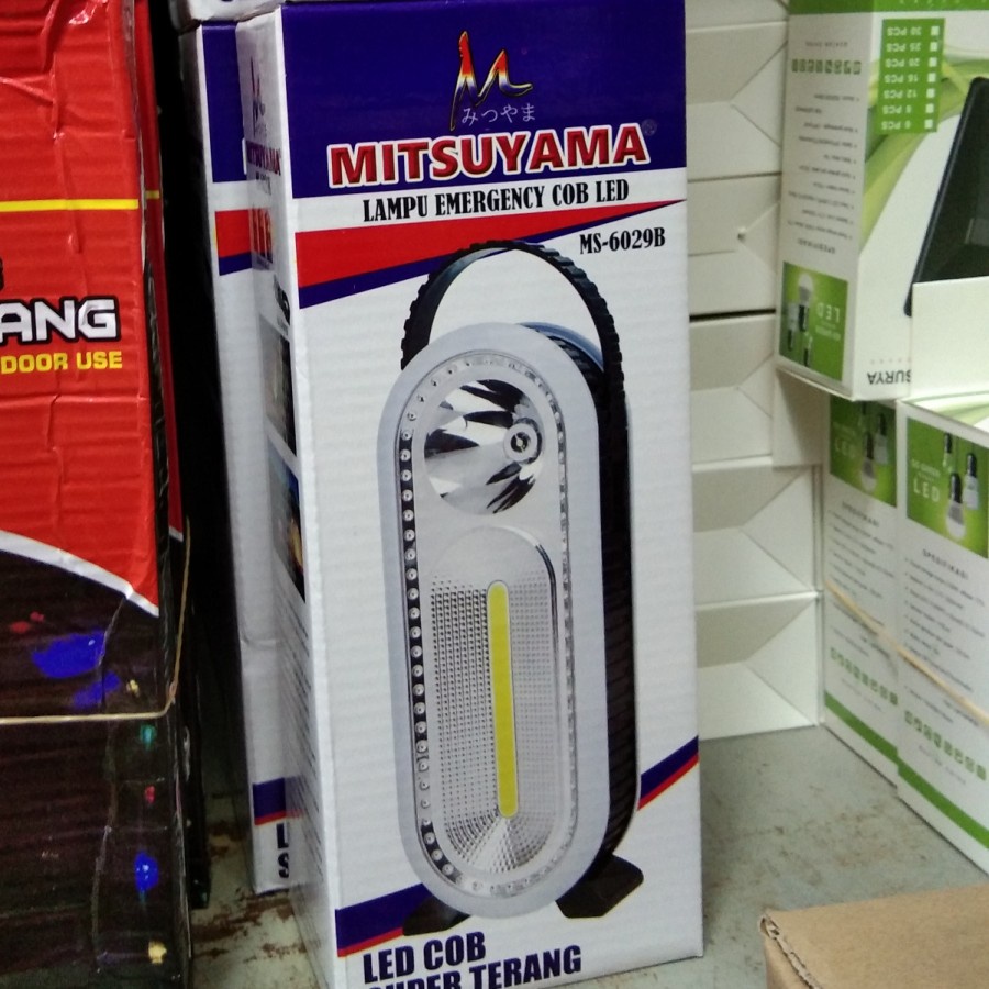 lampu emergency cob led mitsuyama Ms-6029B Super terang