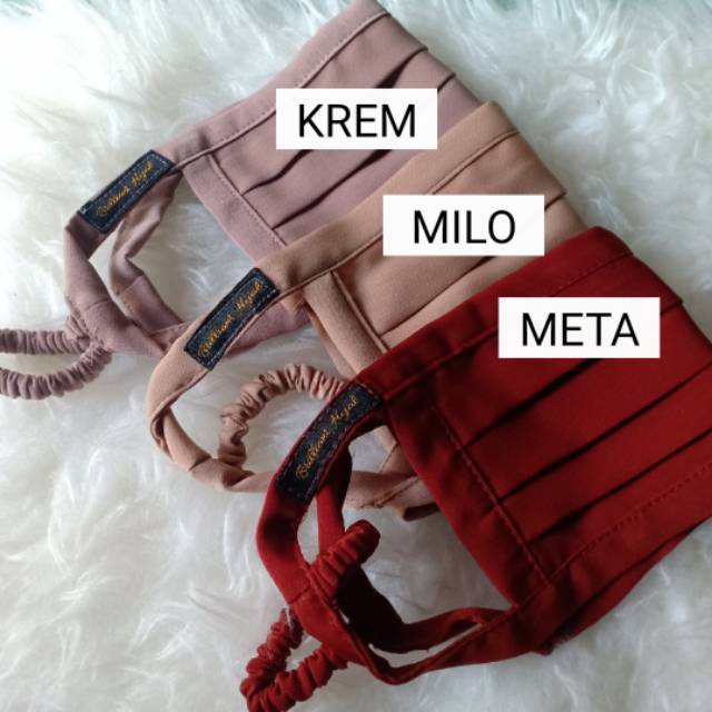 Masker Akhwat Tali Karet Hijab Belakang Shopee Indonesia