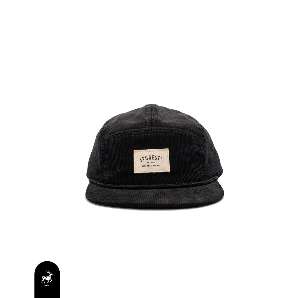 Svggest Five Panel Cap - Black