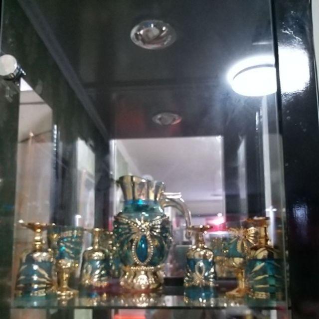 Teko Dan Gelas - Teko Air Zam Zam Kaca Glass - Oleh Oleh Haji Dan Umroh