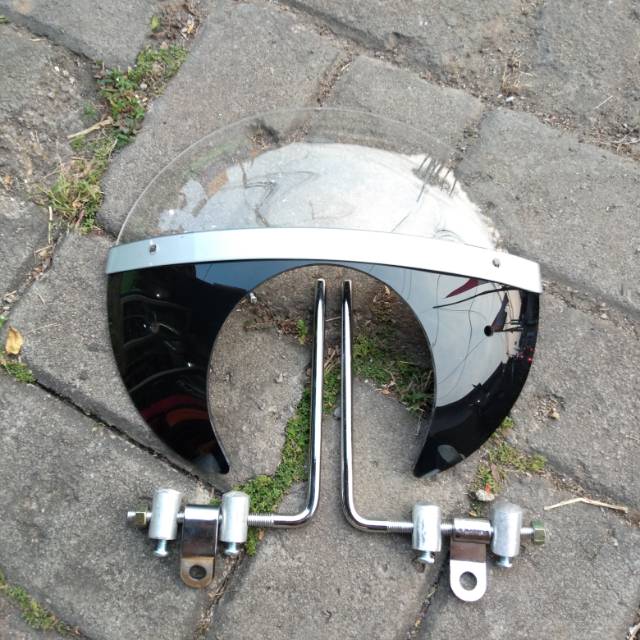 Windshield depan C70 Hitam | tameng angin C70 | fairing lampu depan c70 | Visor lampu depan c70