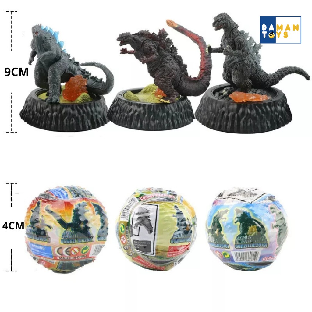 3pcs/set Godzilla Egg Blind Box 10 Cm PVC Action Figure