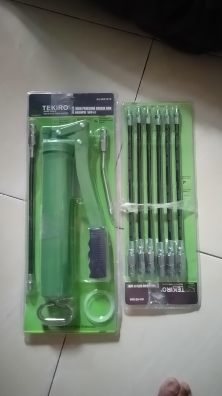 Selang Hose Hand Grease Gun Set 6 Pcs Tekiro Slang Pompa Gemuk Tangan 6pcs 100cc 500cc 100 500 Cc