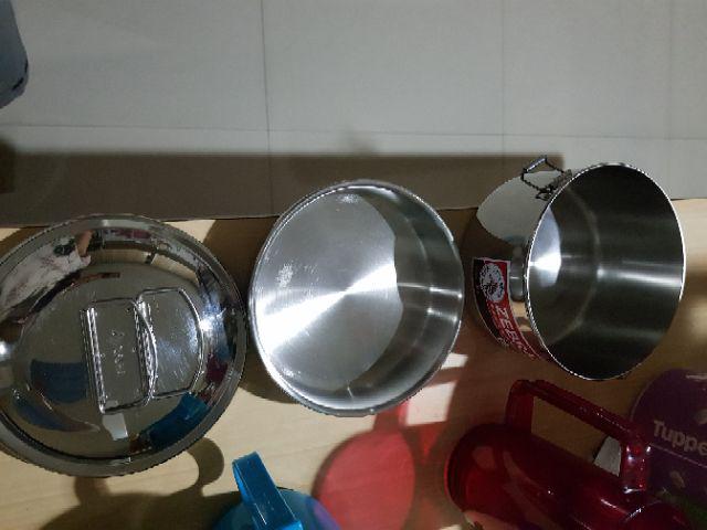 Rantang Tunggal Kotak Makan Anak Stainless Round Lunch Box 14cm Tray Zebra 152308 Bekal Katering Top