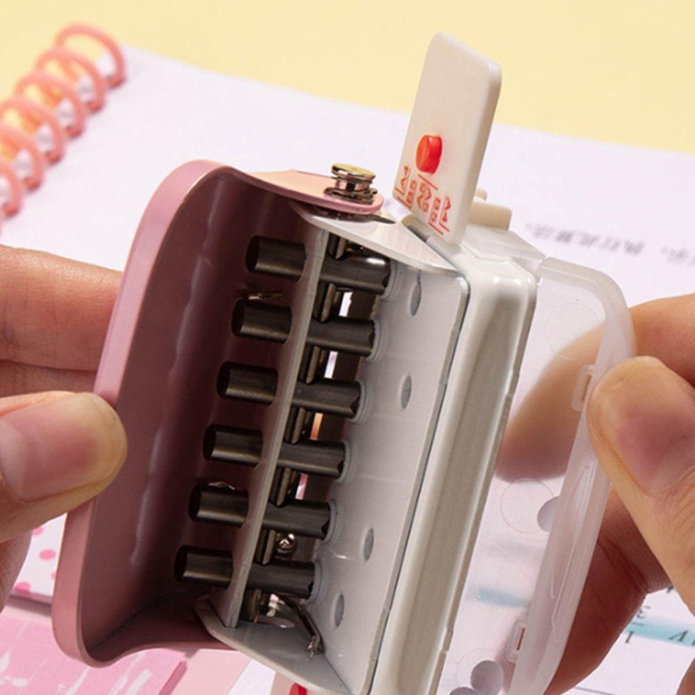 Lanfy Hole Puncher Portable Kapasitas 6mm Alat Tulis Sekolah Mengikat Perlengkapan 6-Hole Paper Punch