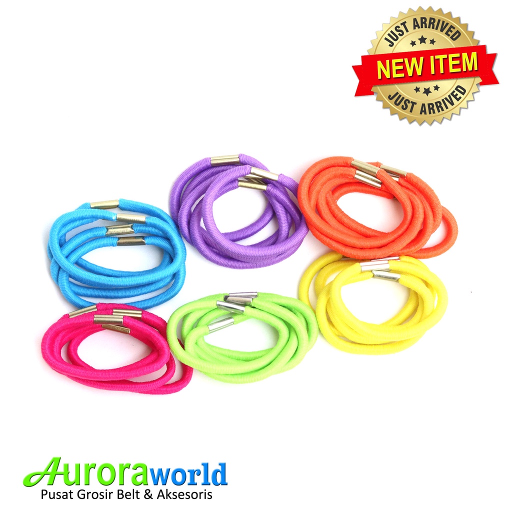 Auroraworld 5 pcs ikat rambut hairband warna warni