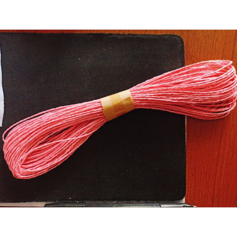 

pita kertas paper ribbon pita tali kertas pink 20m