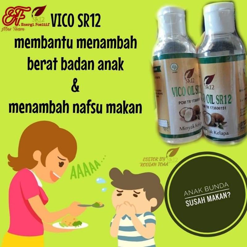 VICO OIL SR12 SKINCARE/PENAMBAH NAFSU MAKAN/ATASI RUAM PADA BAYI