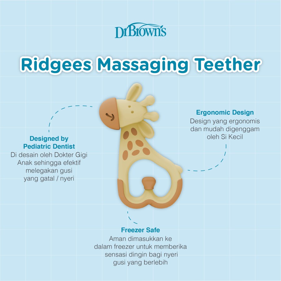 Dr.Brown's Massaging Teether &quot;Ridgees&quot; - Giraffe / Gigitan Bayi / Teether / Mainan Bayi