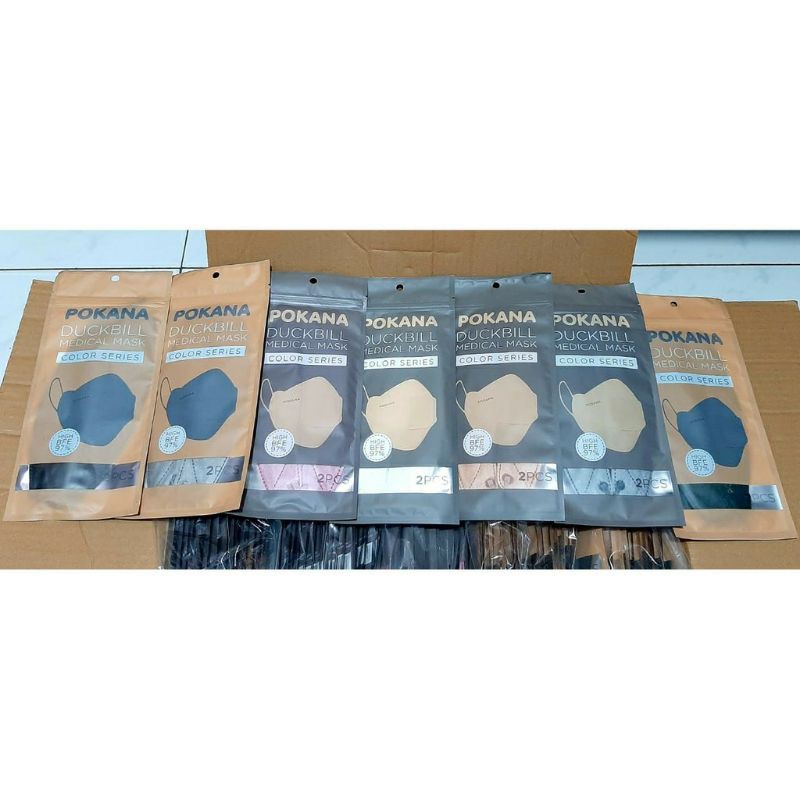 TERMURAH POKANA Duckbill Dewasa 1 Sachet isi 2 pcs KF94 Masker Original Medan