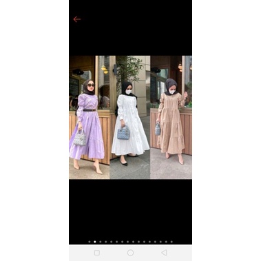 Dress putih,tunik,blouse,gamis,tunik polos