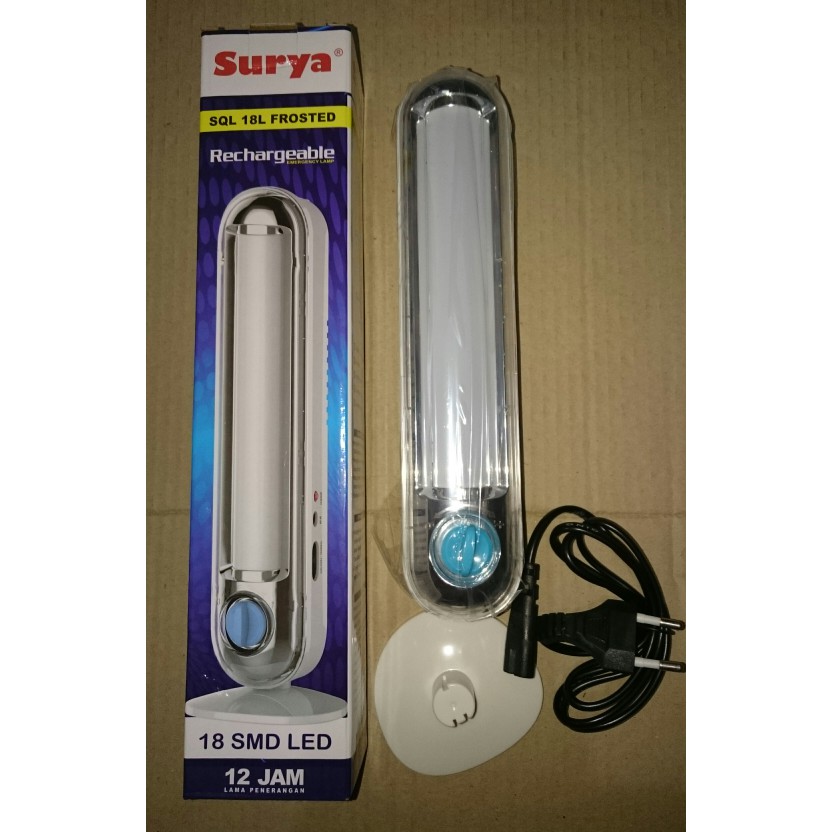 SURYA LAMPU EMERGENCY SQL 18L FROSTED