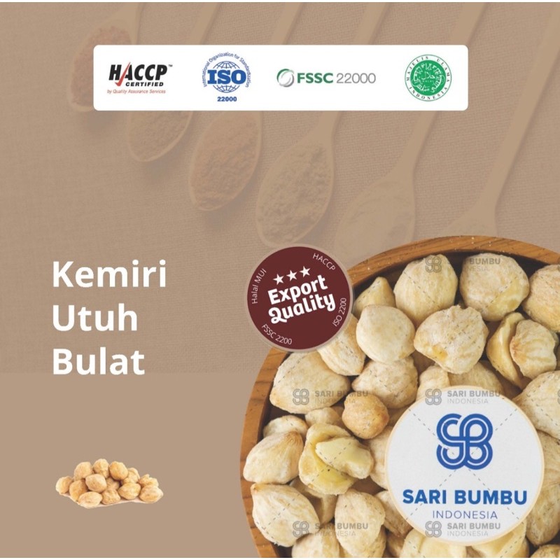 

Kemiri Utuh Bulat/ Candlenut Whole 250gr