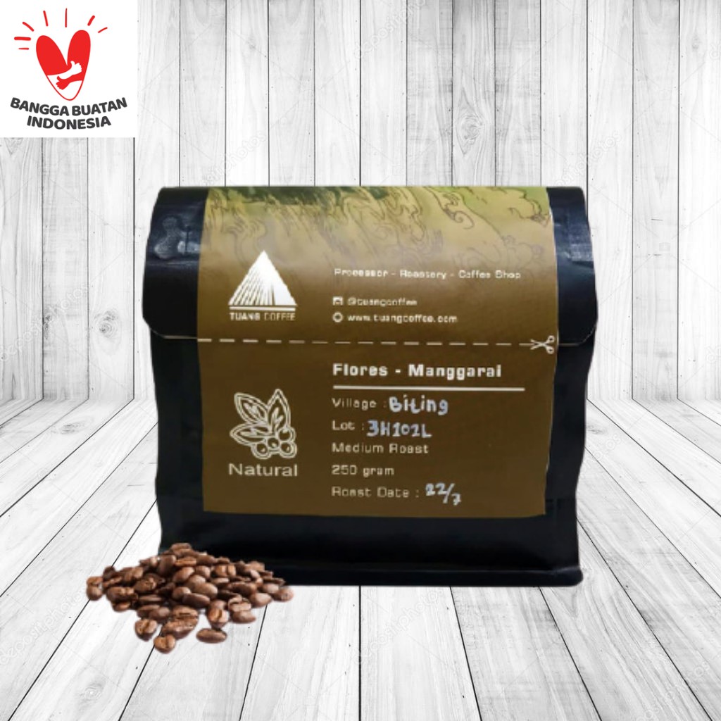 

BIJI KOPI BUBUK MURNI NATURAL ARABIKA FLORES MANGGARAI SPECIALTY 250GR