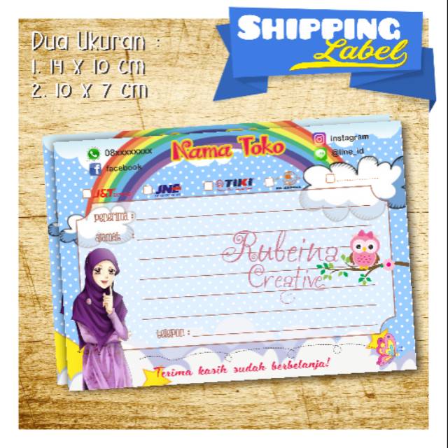 

(1 pack) Label Pengiriman Paket Fashion Muslim #6
