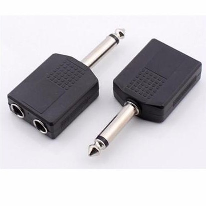 Jack T / Y Akai Mono To 2 Female-Cewe Cabang Mic Splitter Y Akai Mono