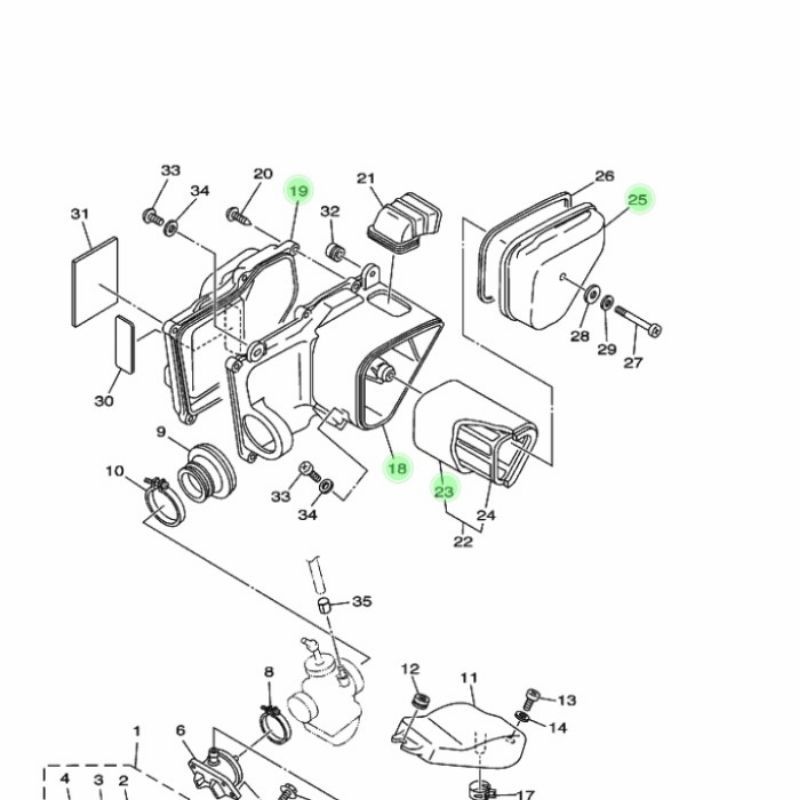 BOX FILTER UDARA SET RX KING ORI YGP RXKING RX-KING COVER CASE AIR CLEANER BUSA BOK FILTER KARBU KARBURATOR KARBULATOR