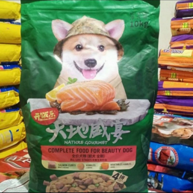 Kitchen Flavor Grain Free Dog Beuty Salmon All Stage 10kg (Ekspedisi) promo price - makanan anjing good dogfood segala usia nature gourmet