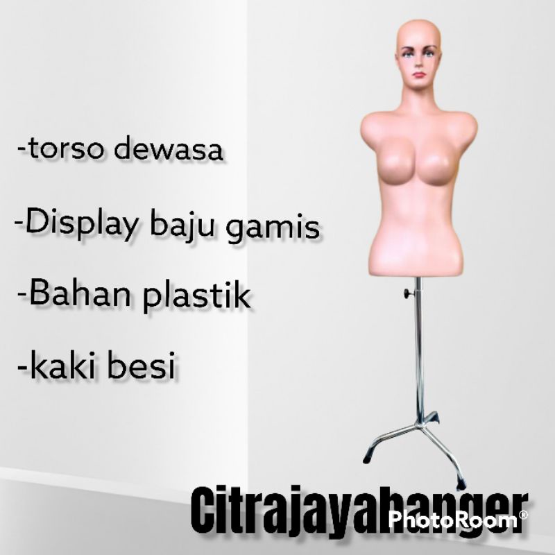 manekin torso dewasa + kaki besi