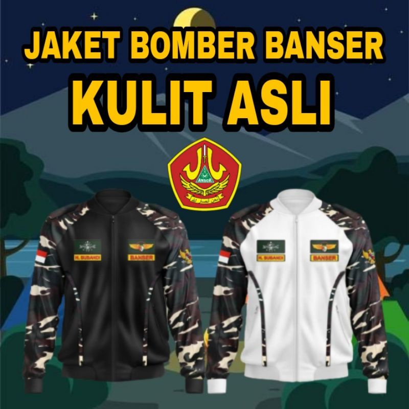 JAKET BOMBER BANSER KULIT ASLI
