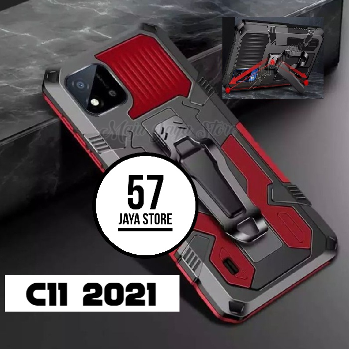 case robot realme C11 2021 new hard case klip silicon standing case armor