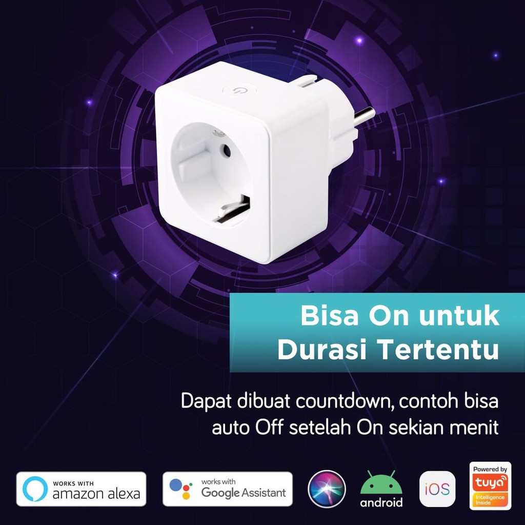 Bardi Smart Plug WiFi Wireless IOT Colokan Steker Colokan Pintar On OFF otomatis