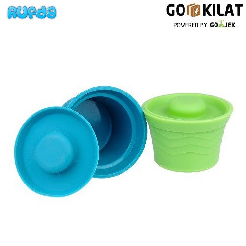 KinderVille Bigger Jar, Mangkok Silicone Bertutup untuk Anak