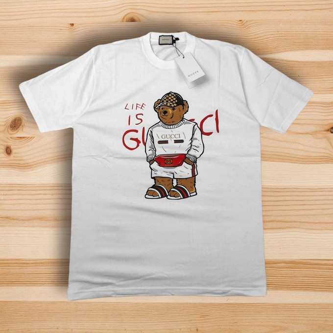 BAJU KAOS TSHIRT TEE GUCCI BEAR LIFE IS 