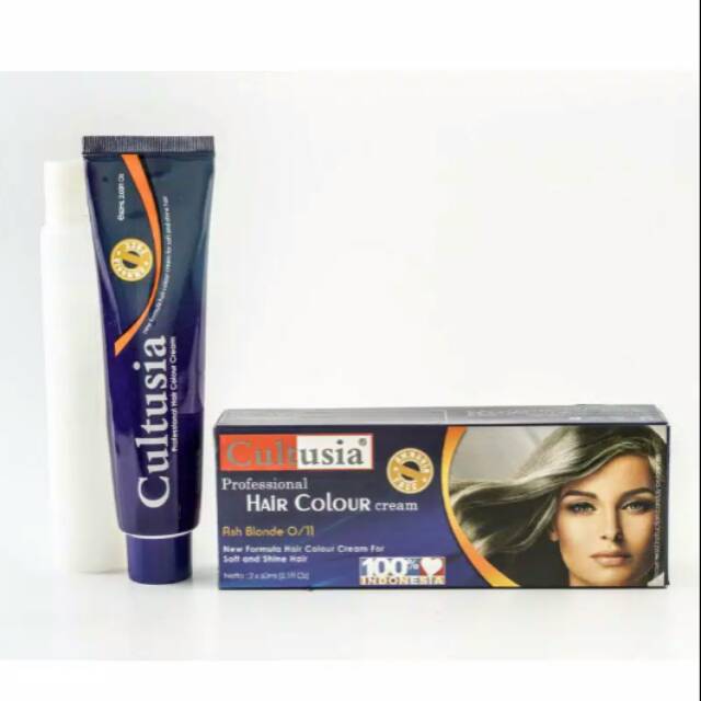 Perwarna rambut ash blonde 60ml + developer