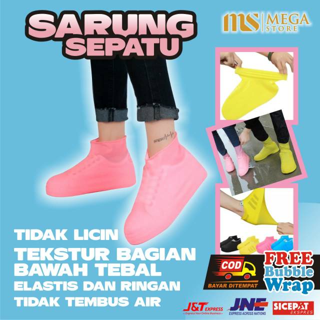 Sepatu Karet Sarung Shoes Waterproof  Kaos  Kaki  Outdoor 