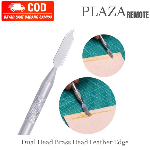 Dual Head Brass Head Leather Edge Oil Dye Pen Paint Roller Tool