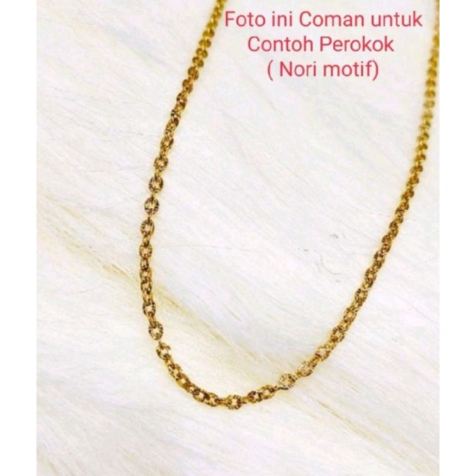 kalung titanium Emas Model Nori Motif