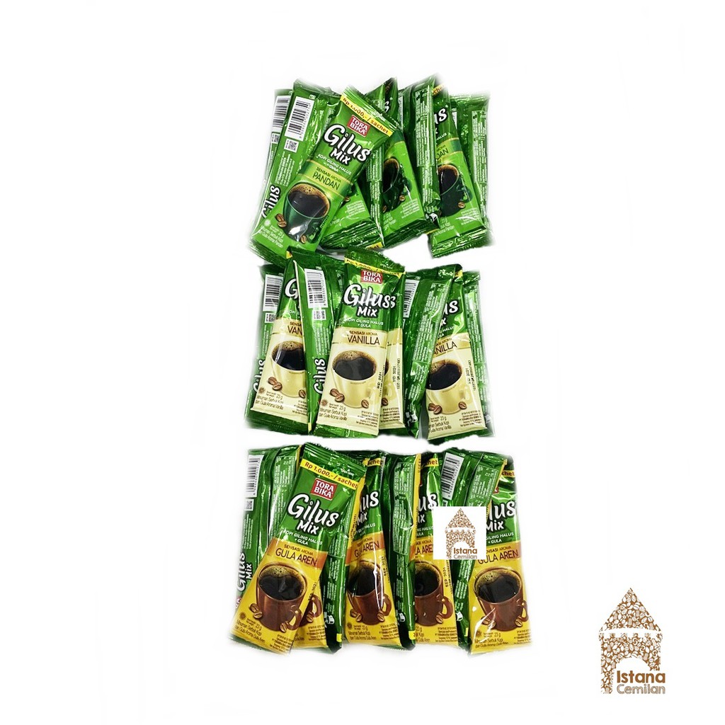 Tora Bika Gilus Mix Pandan / Vanilla / Kopi Turki / Sweet Ginger (isi 10 pcs)