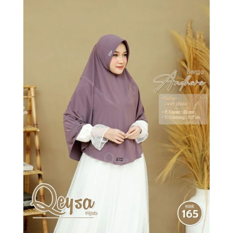 QEYSA HIJAB ORIGINAL / QEYSA HIJAB KODE 165 / JILBAB QEYSA ANDARA ORI
