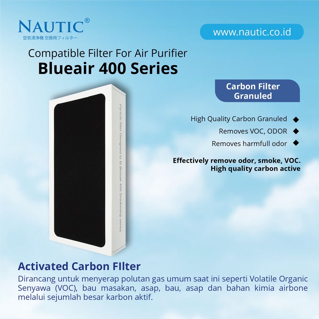 Nautic - Filter Blu*air CLASSIC 401 402 405 450E 410 480 400 FILTER HEPA BLUE AIR 400 SERIES Filter pembersih udara 400 series