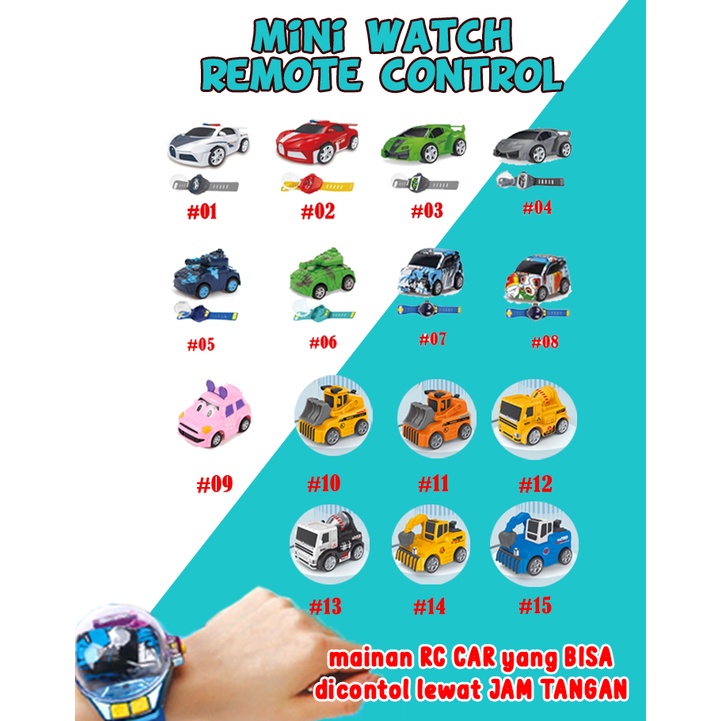 Mini Watch Jam RC Car Mainan Anak Mobil Jam Remote Control