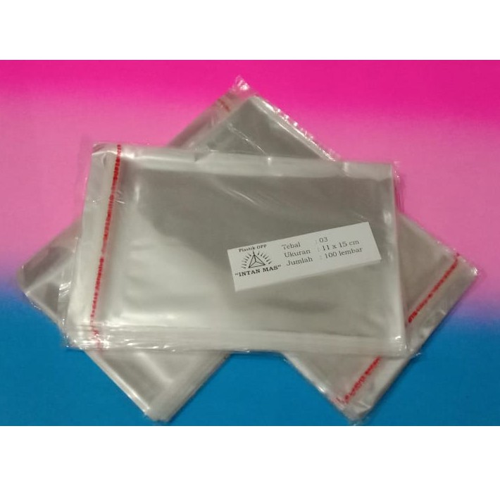 PALING BAGUS!!! Plastik OPP 11 x 15 cm Seal/Lem 1 pack isi 1000 Lembar