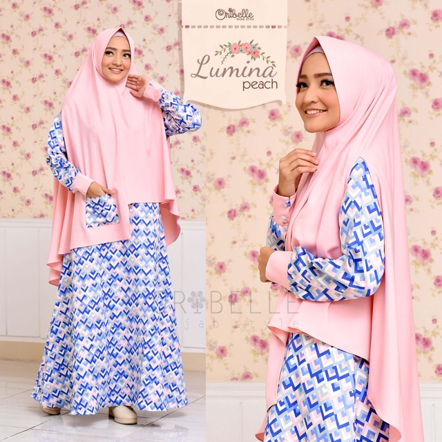 GAMIS SYARI / DRESS SYARI / SETELAN GAMIS + KHIMAR - LUMINA