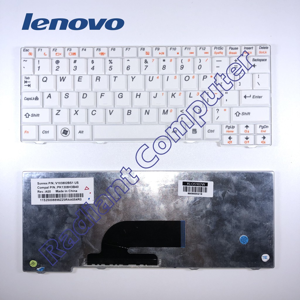 Keyboard Lenovo IdeaPad S10-2 S10-2C S10-3C S100C WHITE