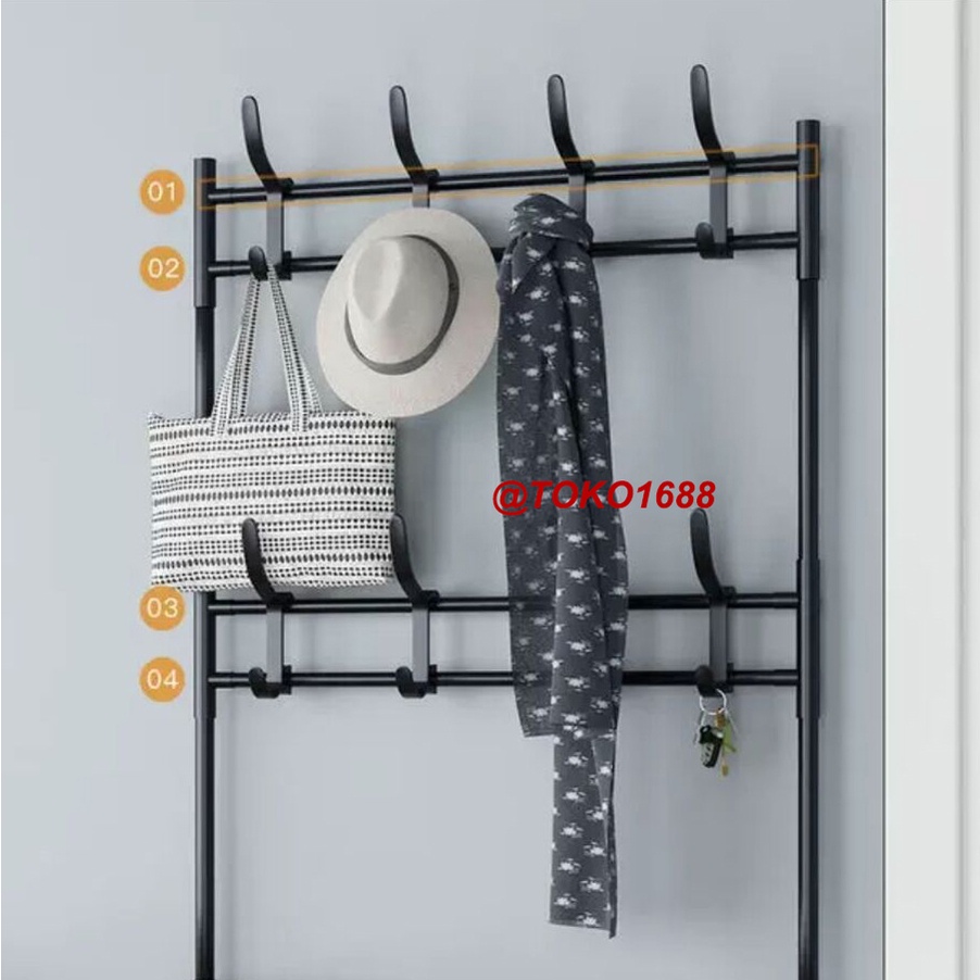 Rak sepatu portable Stand hanger Rak gantungan baju Tempat topi Hanger tas Rak penyimpanan susun