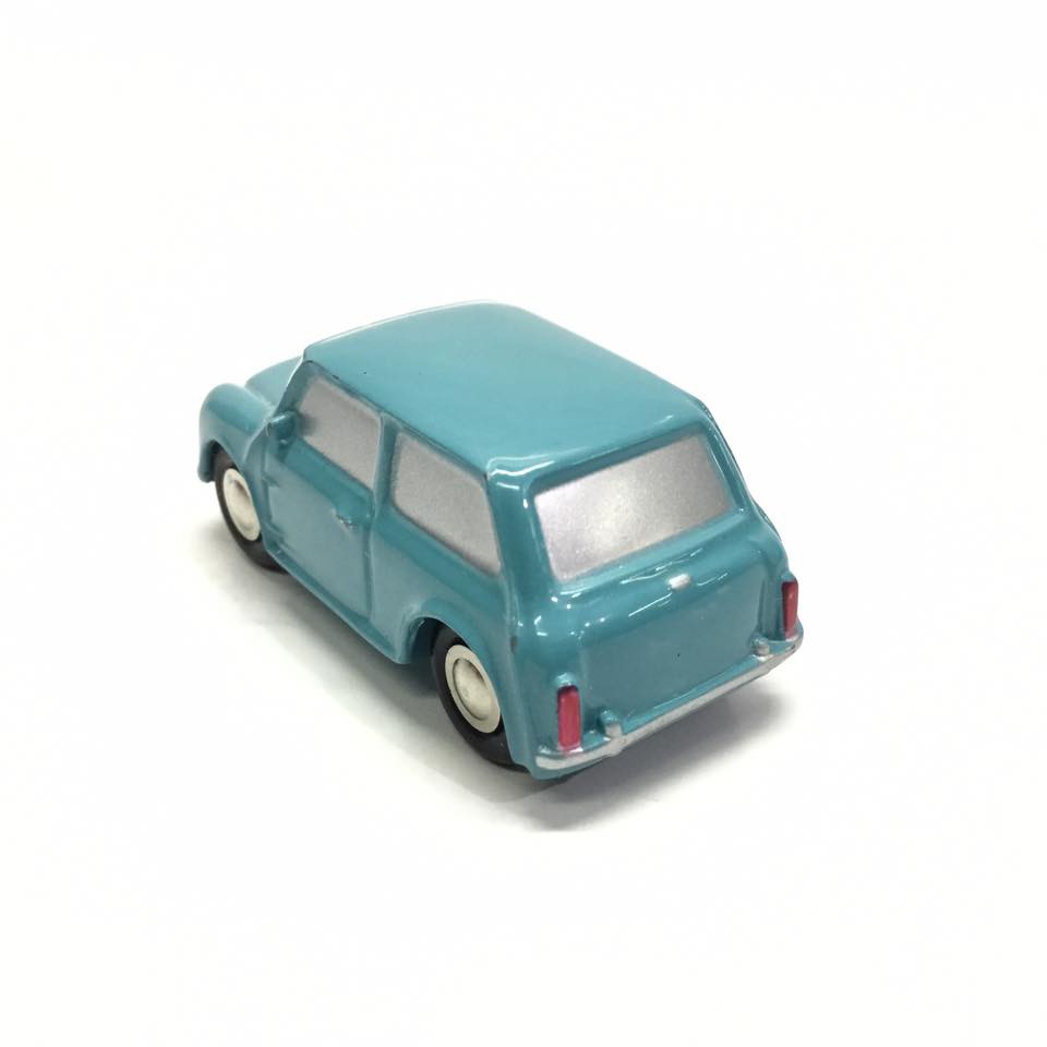 Schuco Piccolo Shell Austin Mini Biru Muda Dealer Box Skala 90