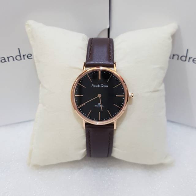 Alexandre christie ac 8625 black rosegold jam tangan wanita original