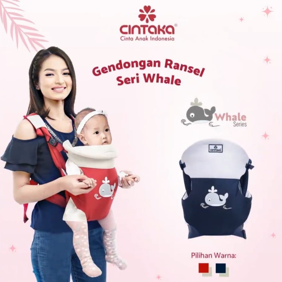 Gendongan Bayi Hipseat CINTAKA Whale Series / Gendongan Ransel