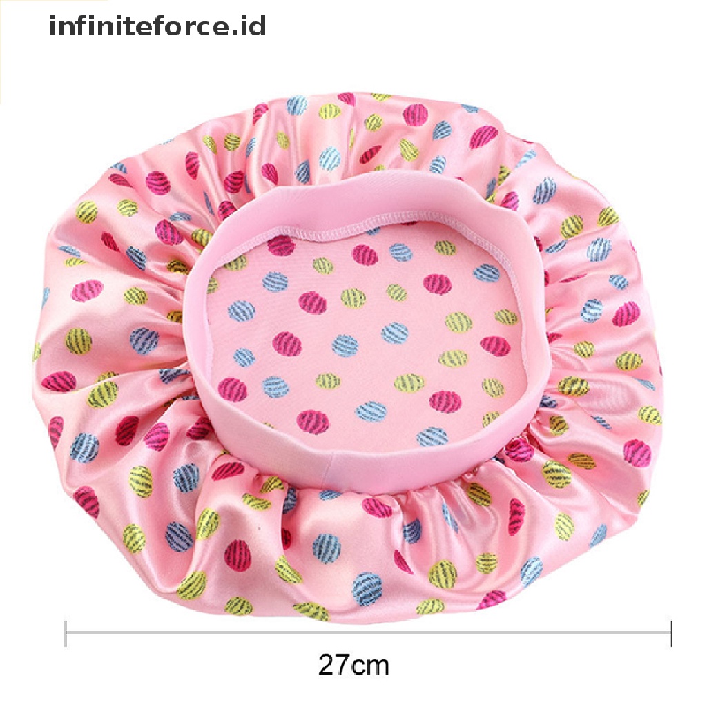 Infiniteforce.id Topi Bonnet Satin Lembut Bayi Perempuan Aksen Bunga