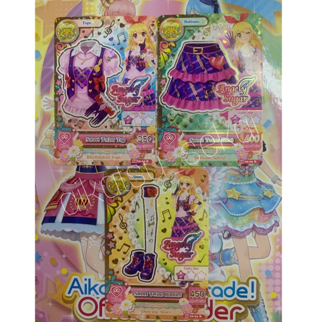 Kartu Aikatsu Rare S2V6 Sweet Twins Set