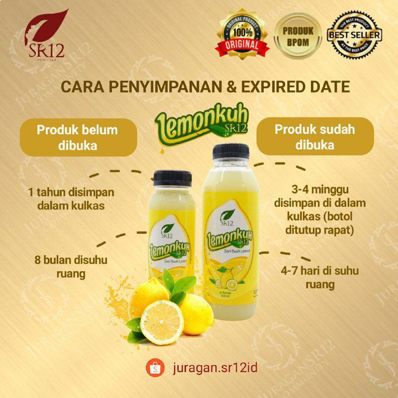 SR12 LEMONKUH / SARI LEMON ORIGINAL / MINUMAN NUTRISI DIET DETOX HERBAL PELANGSING ALAMI 250ml