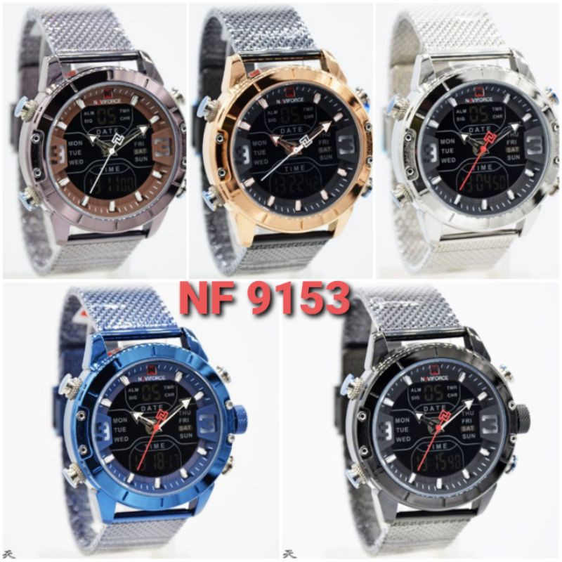 Jam tangan pria NAVIFORCE 9153 Original Rantai pasir
